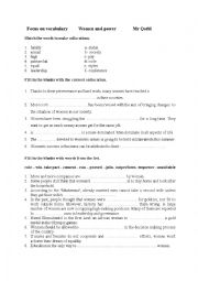 English Worksheet: Focus on vocabulary