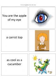 English Worksheet: Fruit and Vegetable idioms [GAME]