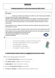 English Worksheet: Revision to start a Pre-Intermediate level