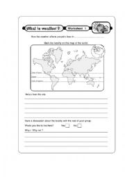 English Worksheet: Whats the weather?