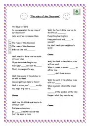 Rules of the ClassRoom worksheet