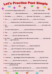 English Worksheet: Lets Practise Past Simple