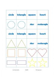 English Worksheet: Shape Concentration