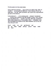 English Worksheet: present tense