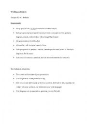 English Worksheet: Working on Projects Requirements