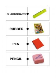 Classroom objects domino