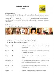 English Worksheet: Little Miss Sunshine