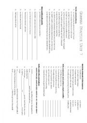 English Worksheet: Grammar practice 