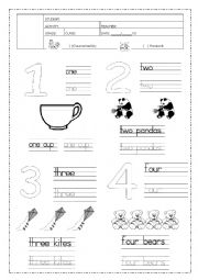 English Worksheet: Numbers