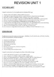 English Worksheet: Revision Level B2