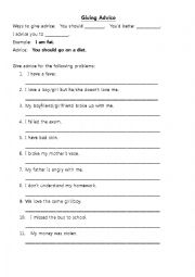 English Worksheet: Giving Advice