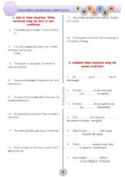 English Worksheet: CONDITIONALS