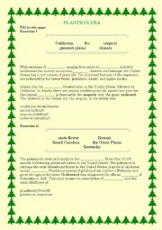 English Worksheet: Plants in the usa