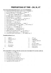 Prepositions of time