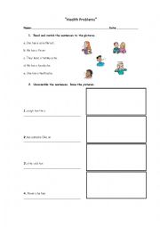 English Worksheet: Health Problems