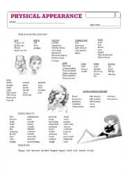 English Worksheet: Calificative adjectives