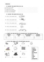 English Worksheet: Exercises for elementary students