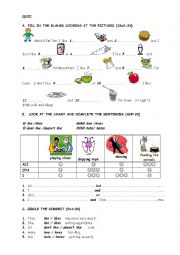 English Worksheet: Likes-Dislikes quiz