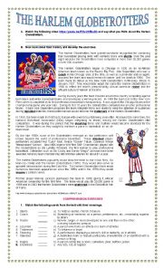 English Worksheet: THE HARLEM GLOBETROTTERS