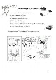 English Worksheet: The flautist of Hamelin for Storytelling