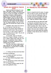 WORKSHEET FOR READING AND TRANSLATION 5