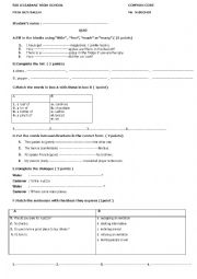 English Worksheet: Test