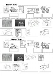 English Worksheet: HOUSES TEST 