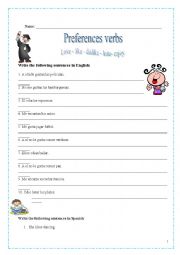 Verbs of preference