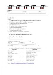 English Worksheet: Wake me up Avicii