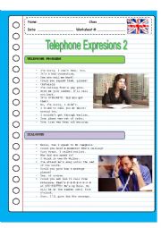 English Worksheet: TELEPHONING 2