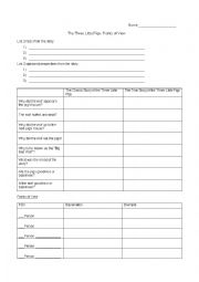 English Worksheet: Point of View- The True Story of the Three Little Pigs