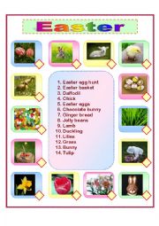 English Worksheet: Easter match