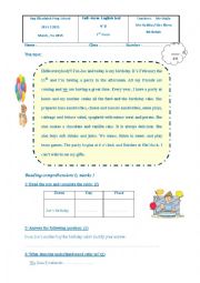 English Worksheet: test