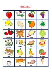 English Worksheet: FOOD AND DRINKS  PICTIONARY