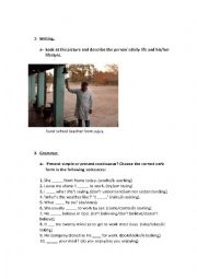 English Worksheet:  Lifestyles. Simple present- Present Continuous. Passive voice