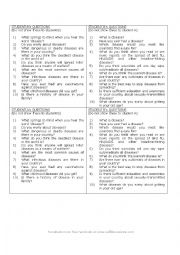 English Worksheet: Injuries and health speaking practice