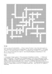 Crossword Great Britain, Scotland, Wales, Nothern Ireland