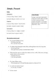 English Worksheet: simple present