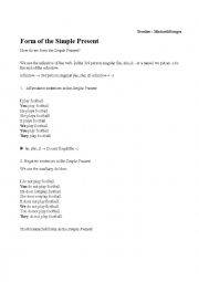 English Worksheet: Simple Present tense 