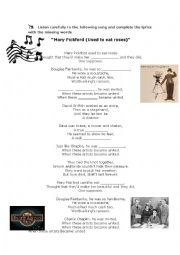 English Worksheet: Mary Pickford by Katie Melua