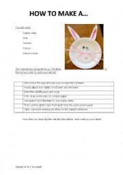How to make a Rabbit, Follow instructions