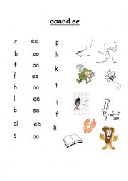 oo AND ee words phonics spelling easy