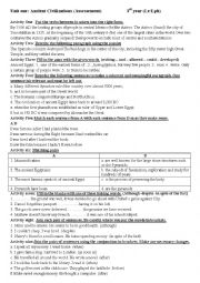 English Worksheet: assessment