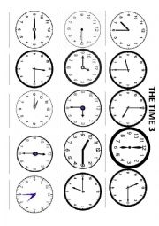 English Worksheet: THE TIME  3