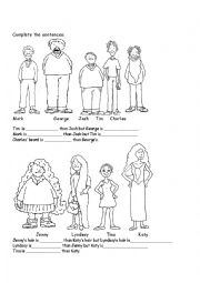English Worksheet: Comparatives and superlatives 