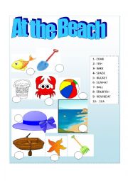 English Worksheet: The Beach