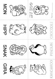 English Worksheet: Zoo Animals Book