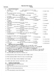 English Worksheet: Practice Test. new headway