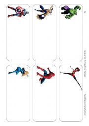 English Worksheet: The Avengers : match the descriptions with the characters