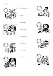 English Worksheet: daily routines simple present tense